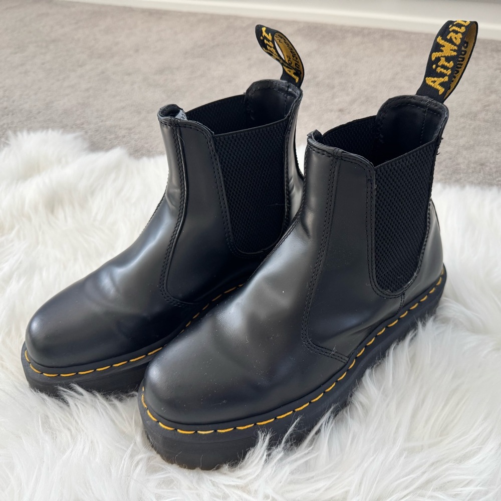 Dr. Martens Smooth Leather Platform Chelsea Boots